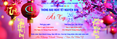 THÔNG BÁO LỊCH NGHỈ TẾT NGUYÊN ĐÁN 2025